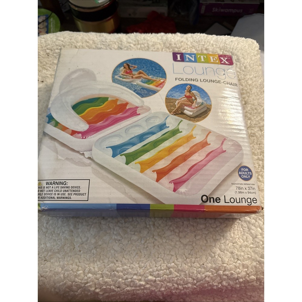 2015 New In Box Intex Inflatable Folding Lounge Chair Pool Float Pool Water